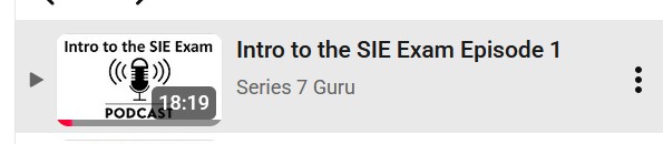 SIE Episode 1
