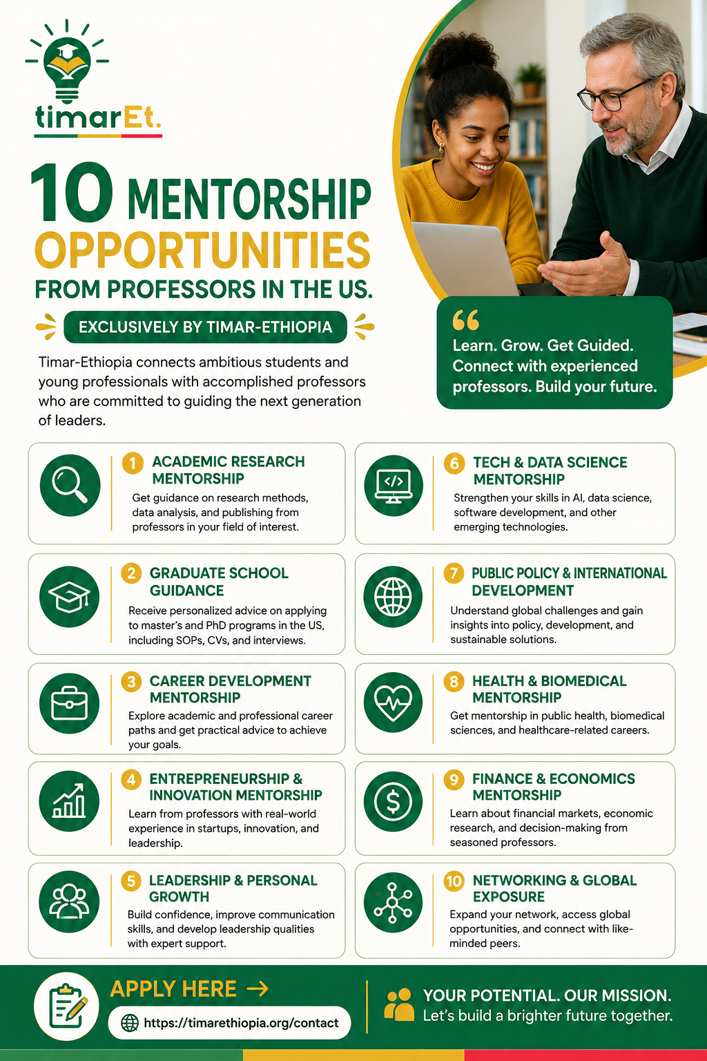 10 Mentorship Opportunities for Ethiopians (Exclusively by Timar-Ethiopia)